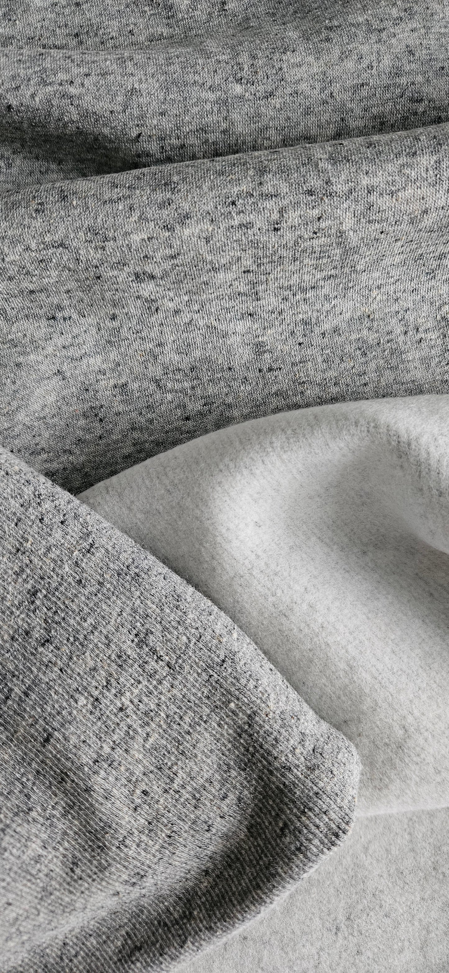 Kokvilnas trikotāža ar linu - Melange Grey