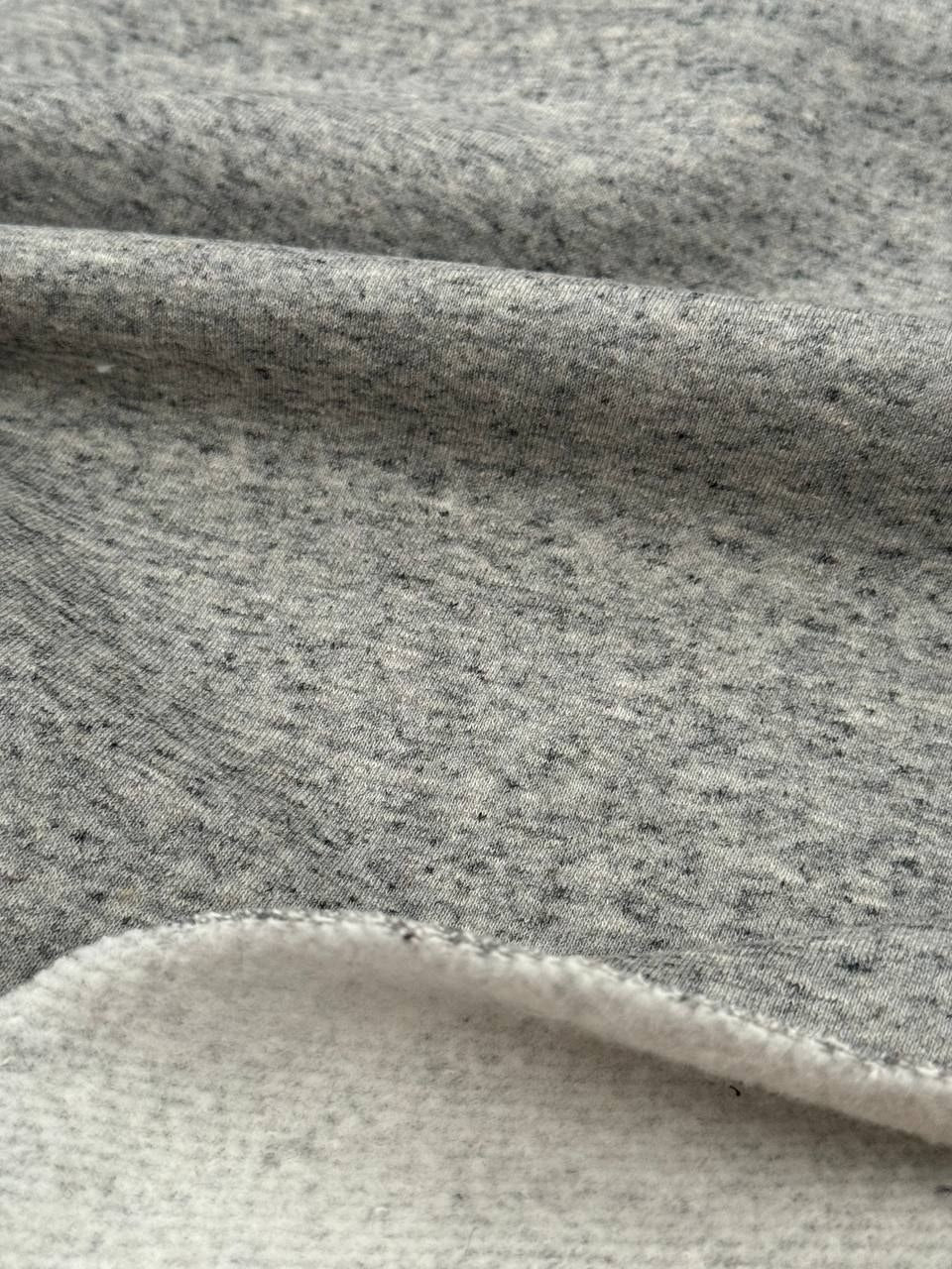 Kokvilnas trikotāža ar linu - Melange Grey