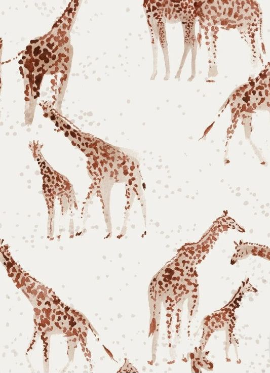 Plānā kokvilnas trikotāža - SAFARI GIRAFFE