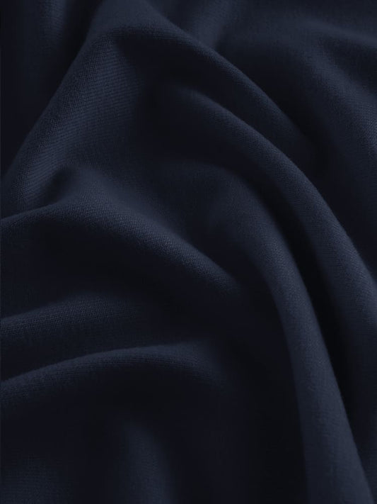 Plānā trikotāža ar velūra efektu  - NAVY BLUE