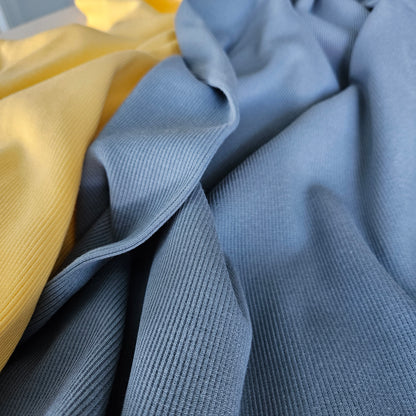 Rievotā trikotāža 340gr - VINTAGE BLUE