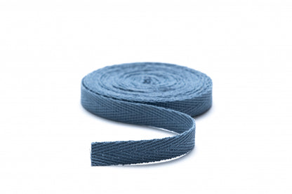 100% Kokvilnas lenta - VINTAGE BLUE 10mm