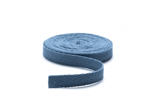 100% Kokvilnas lenta - VINTAGE BLUE 10mm