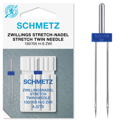 SCHMETZ STRETCH Dubultā adata 4,0mm Nr.75